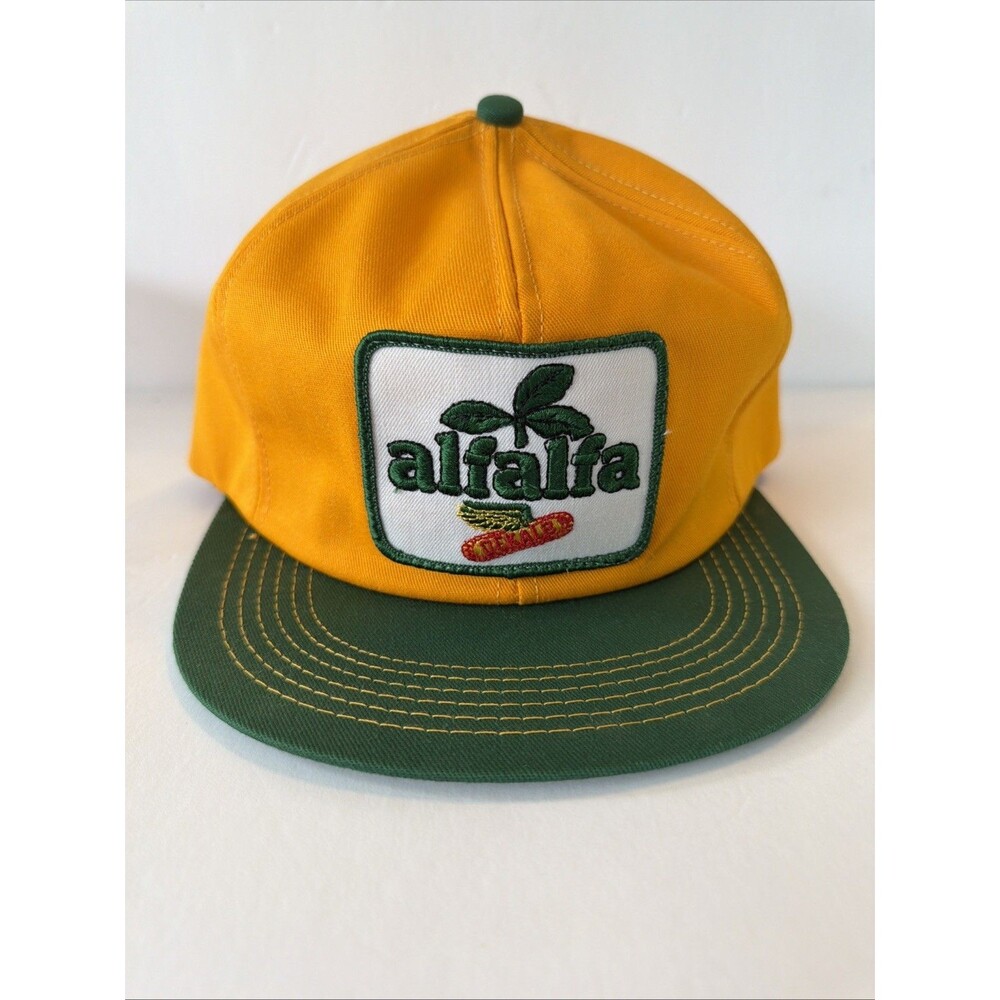 K-Products DEKALB ALFALFA Vintage Snapback Hat Trucker Cap Patch Farm Retro USA